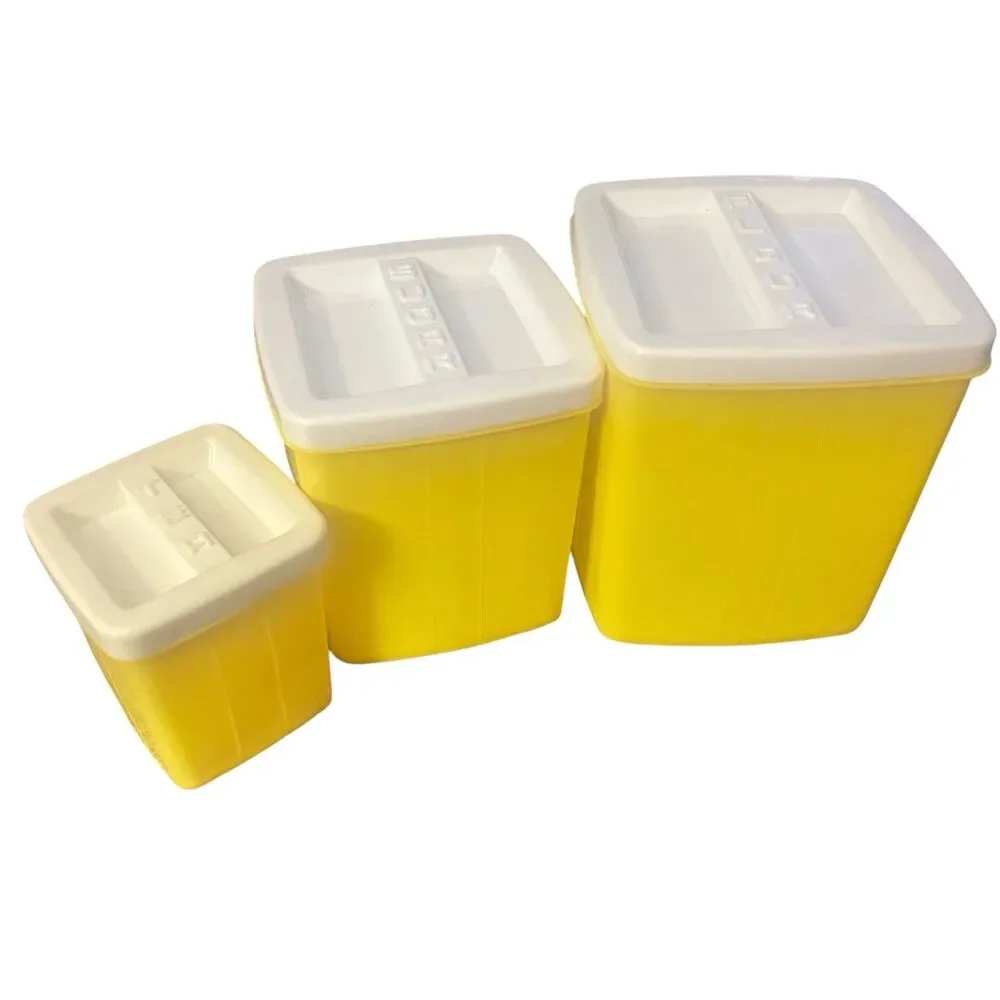 Lustro Ware Yellow Canisters - Set Of Three Flour sugar and tea